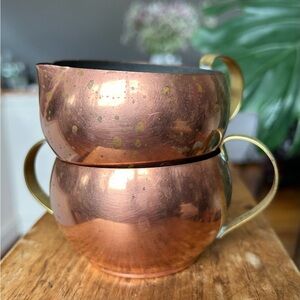 Copper and brass small cups